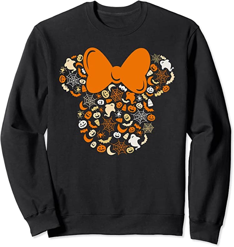 Disney Minnie Mouse Halloween Ghosts Pumpkins Spiders Sweatshirt