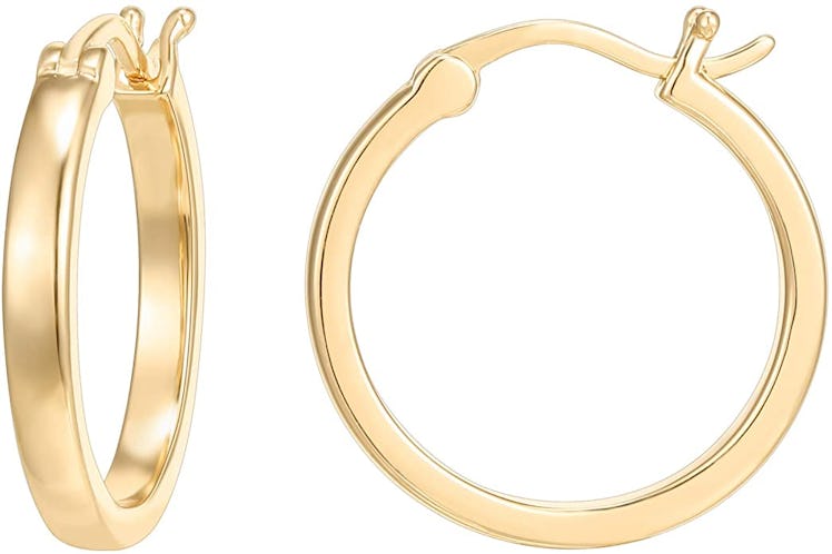 PAVOI 14K Gold Plated Hoop Earrings