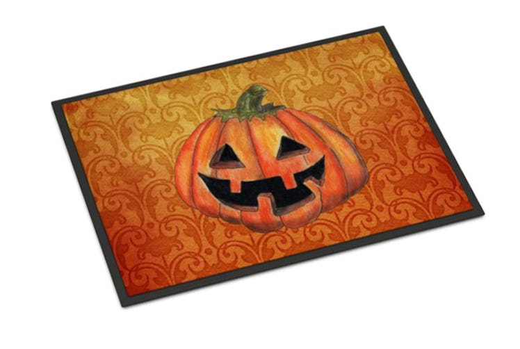 These spooky Halloween doormats include classic pumpkin designs.