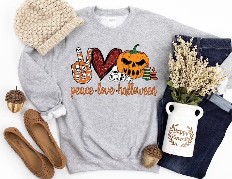 Peace Love Halloween Sweatshirt