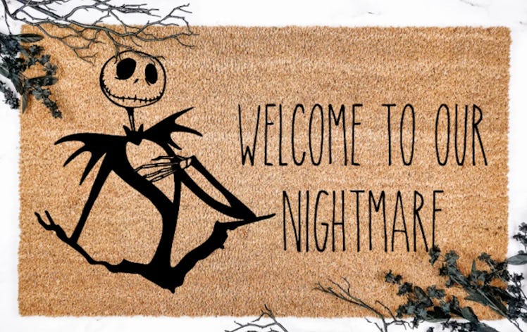 These Halloween doormat options include a 'Nightmare Before Christmas' design.