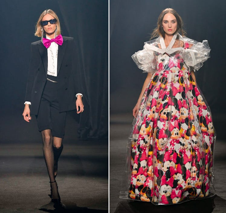 Two looks from the Alber Elbaz AZ Factory tribute show