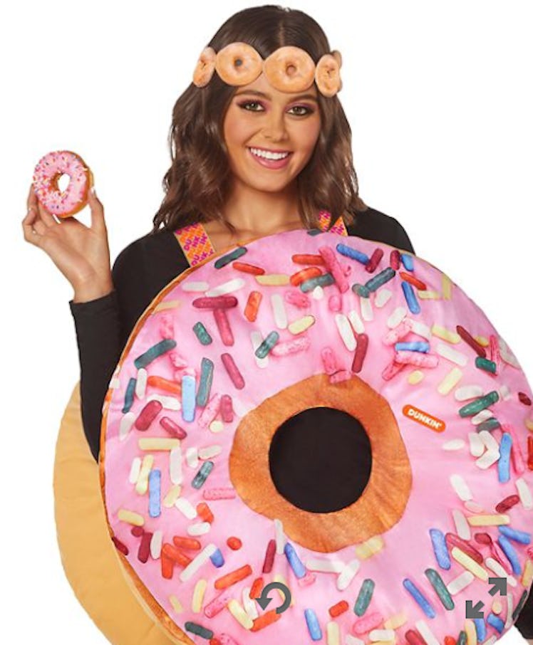 These Dunkin' Halloween costumes at Spirit include the Strawberry Frosted Donut.