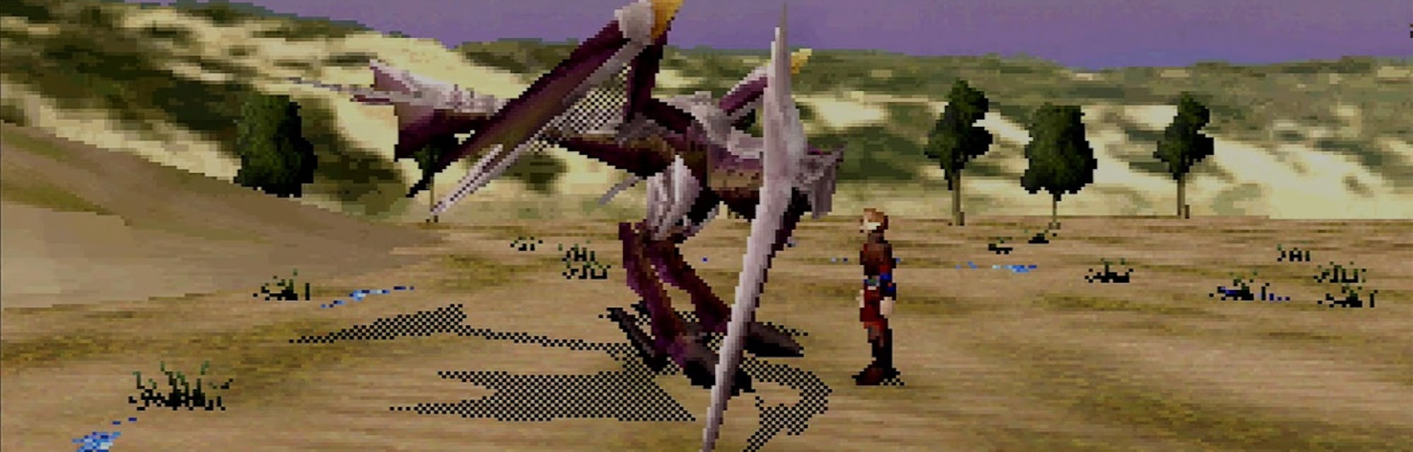 A screenshot from the original Panzer Dragoon, released for Sega