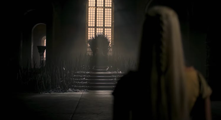 The Iron Throne as seen in the first House of the Dragon trailer