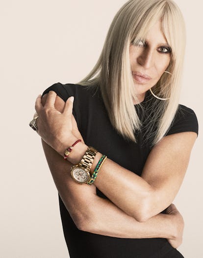Donatella Versace wears her own clothing and jewelry. Retouching: Dreamer Post.