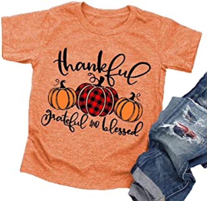 Thankful Grateful Blessed Toddler Shirt