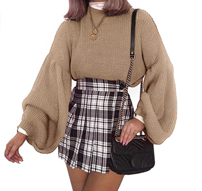 PRETTYGAL Overside Lantern Sleeve Sweater