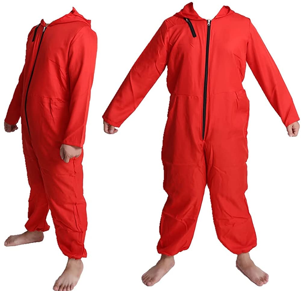 Unisex Jumpsuits Halloween cosplay costume Red Costume