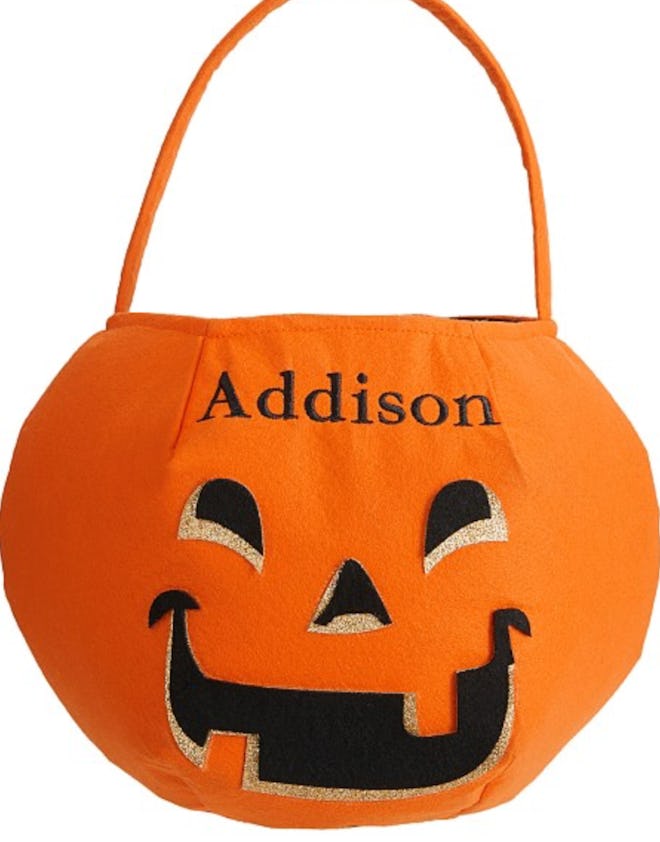 Pumpkin Glitter Puffy Halloween Treat Bag