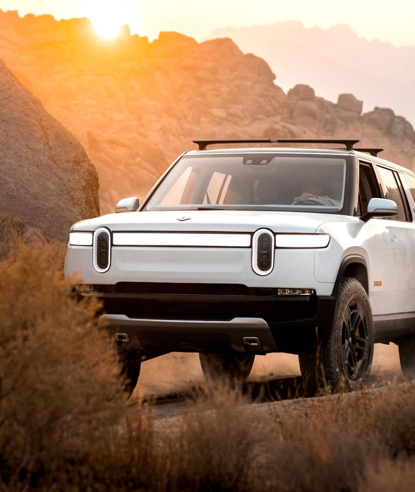 Rivian's R1S electric SUV. EV. EVs. Electric vehicles. Electric trucks