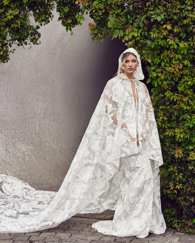 The Virginia cape gown from Nadia Manjarrez Studio Bridal.
