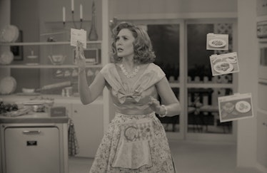 Elizabeth Olsen as Wanda in the 1950s