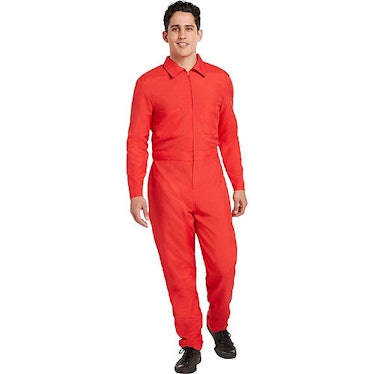 The 'Squid Game' guards wear red jumpsuits.
