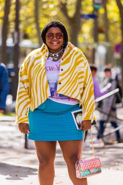 Plus-Size Street Style at Fall 2021 Fashion Week