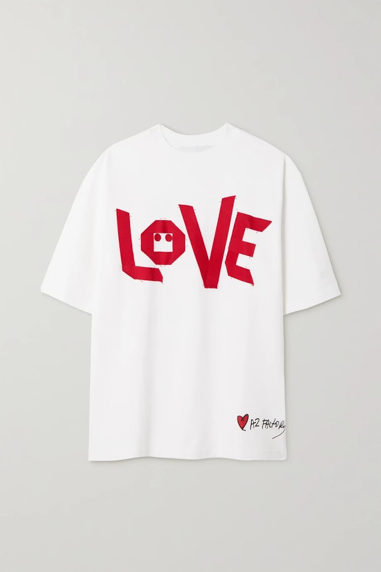 AZ Factory's Love oversized cotton T-shirt. 