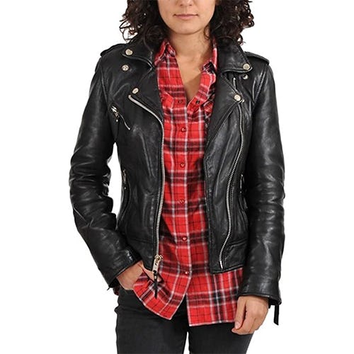 World Of Leather Lambskin Moto Jacket