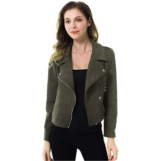 Apperloth Faux Suede Moto Jacket