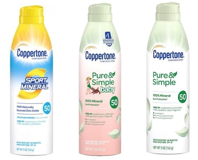 coppertone whipped sunscreen recall