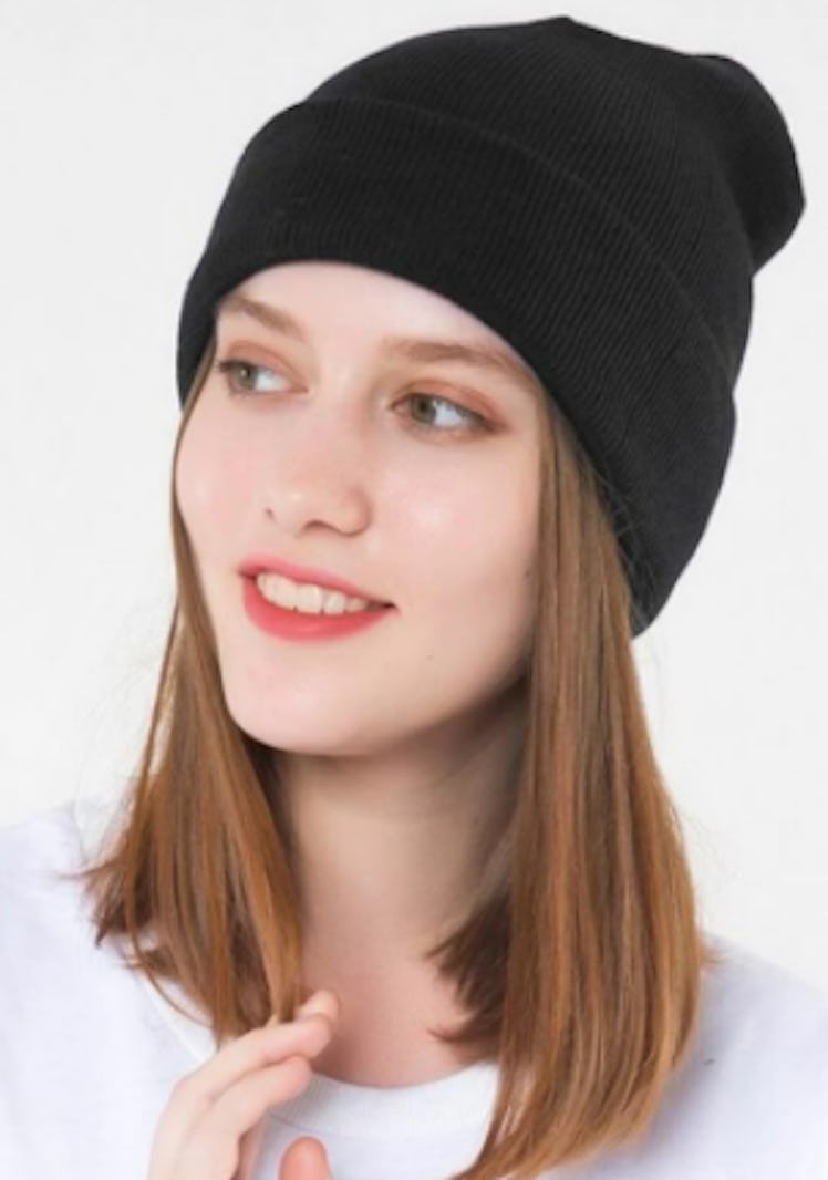 black beanie