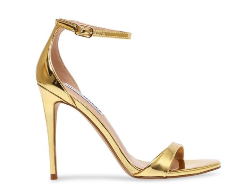 Gold strappy sandal stiletto 