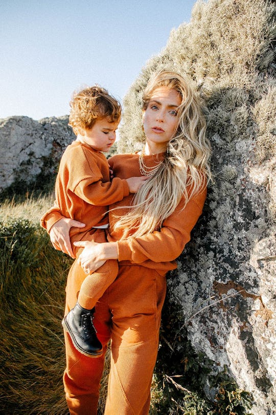 woman and toddler wearing matching clothes from senna case