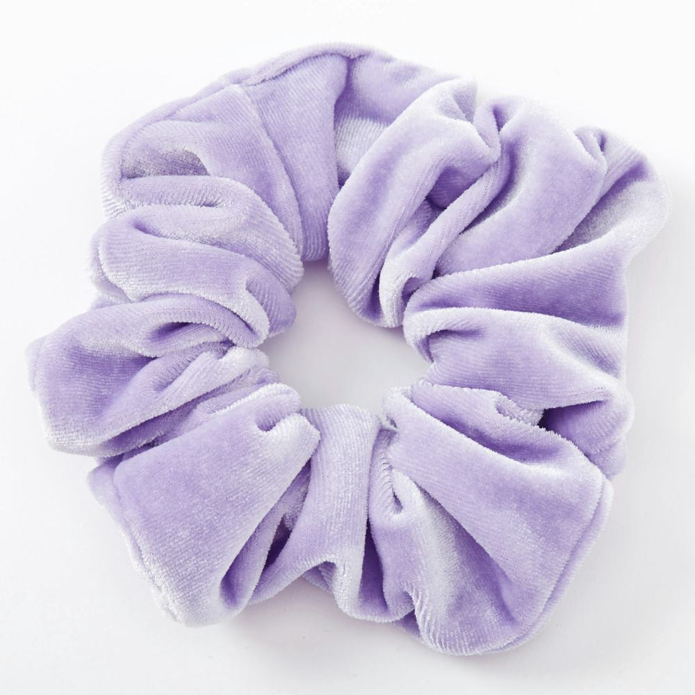 MEDIUM VELVET HAIR SCRUNCHIE - PERIWINKLE