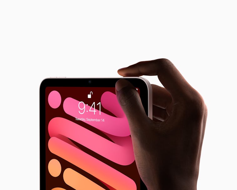 iPad mini 6 tablet with touch id