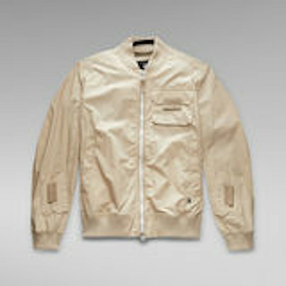 CHEST POCKETS POPLIN BOMBER JACKET