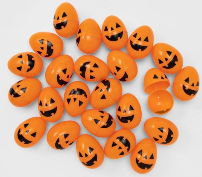 24ct Orange Printed Scavenger Hunt Halloween Fillable Eggs