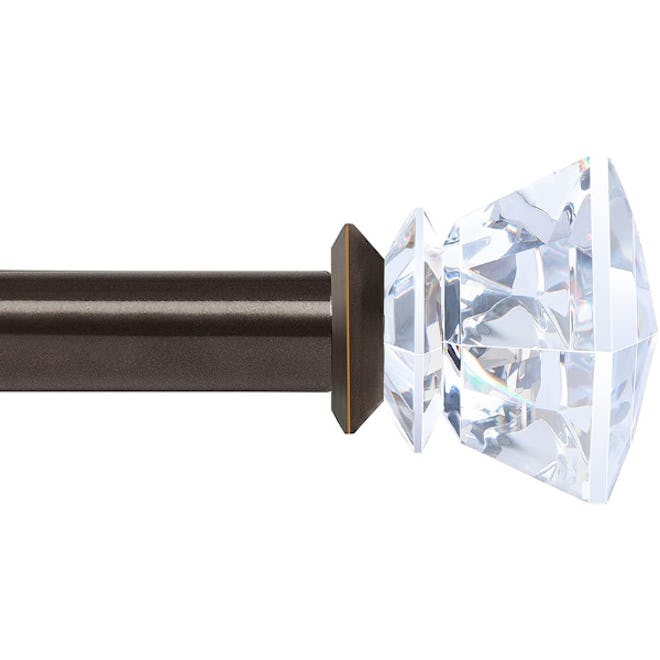 KAMANINA Crystal Ends Curtain Rod