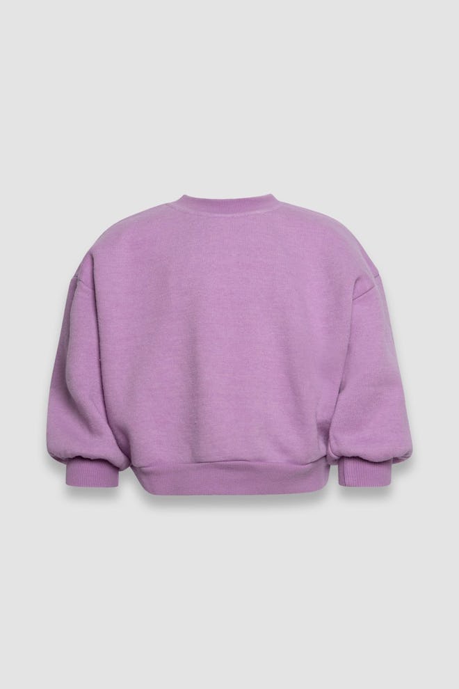 lilac purple kids pullover sweatshirt from gender neutral line, Senna Case