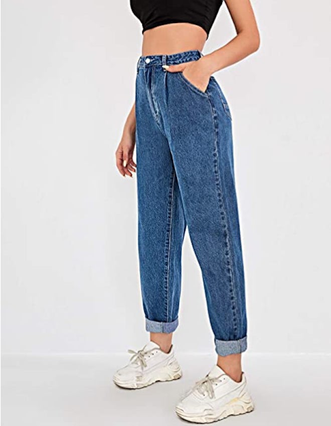 Floerns High-Waisted Mom Jeans