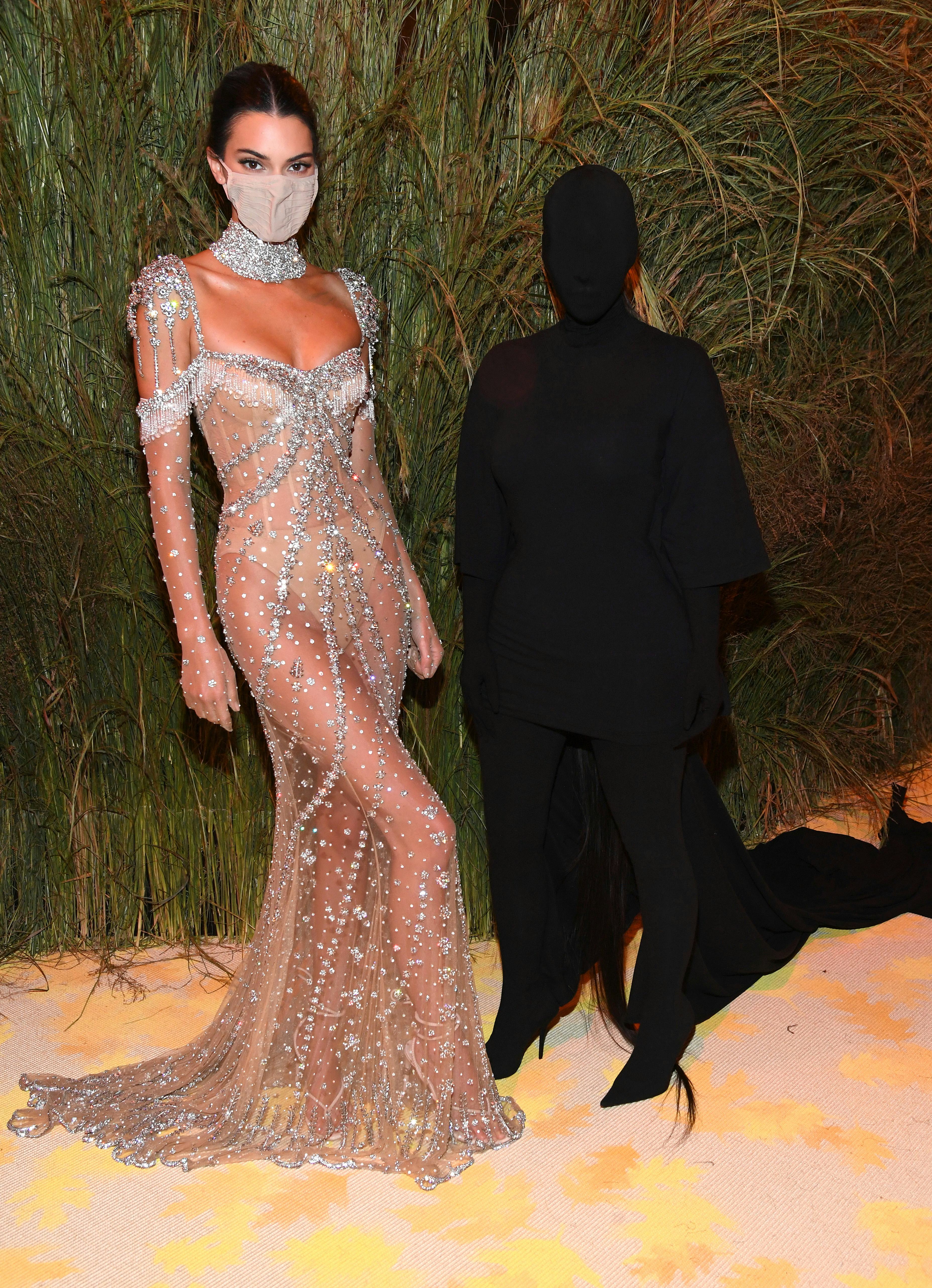 Kendall Jenner & Kim Kardashian at the 2021 Met Gala meme, which pairs perfectly with one zodiac sig...