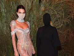 Kendall Jenner & Kim Kardashian at the 2021 Met Gala meme, which pairs perfectly with one zodiac sig...