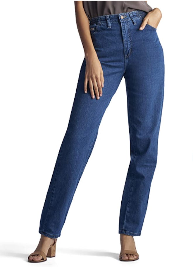 LEE Relaxed-Fit Side Elastic Tapered-Leg Jean