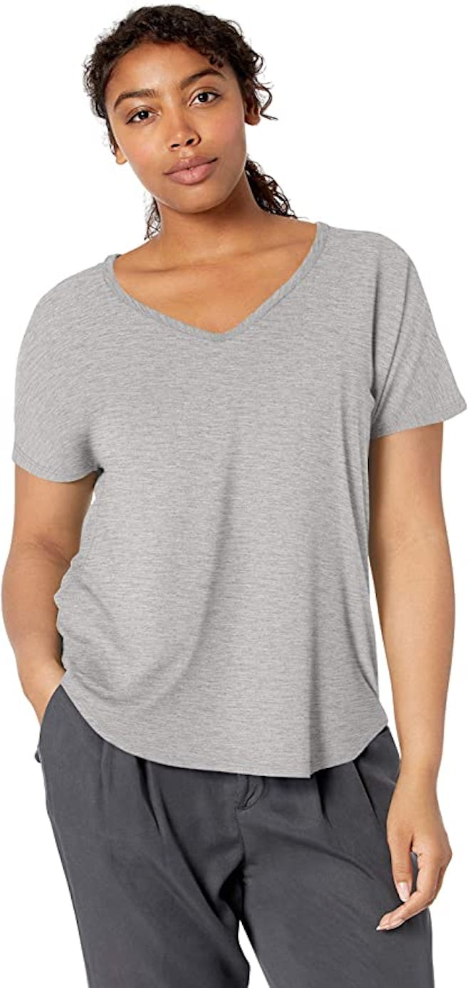 Daily Ritual Jersey Short-Sleeve V-Neck Longline T-Shirt