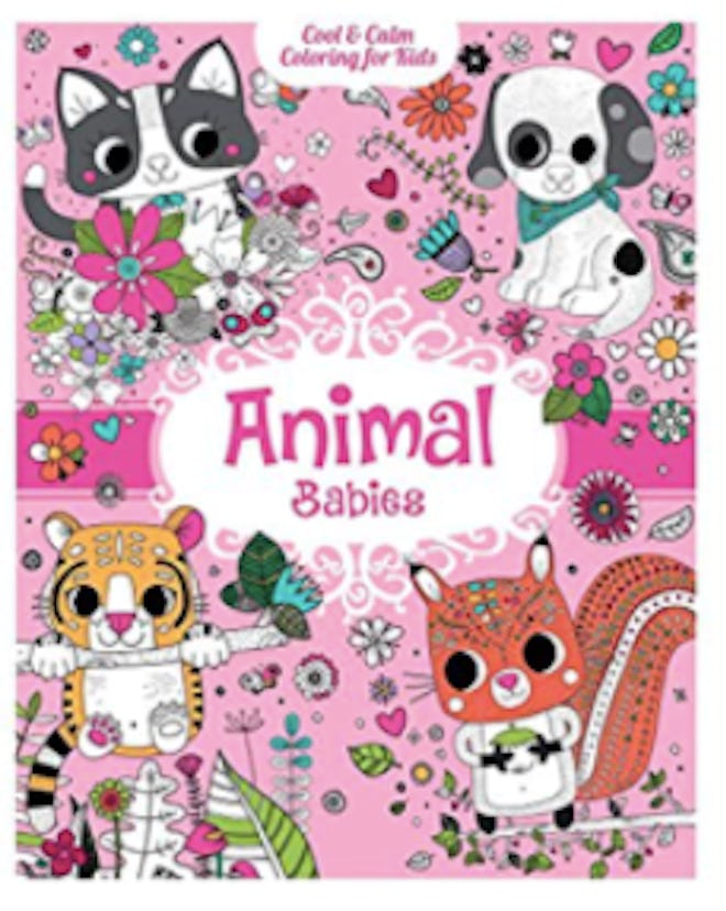 A coloring book filled with animal babies