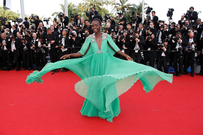 Lupita Nyong'o wears Gucci to the Cannes Film Festival.