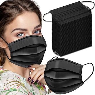 Bingfone Black Disposable Face Masks (100 Pack)
