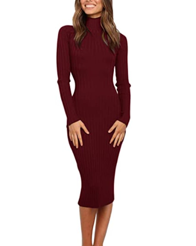 MEROKEETY Sweater Dress