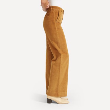 wide-leg corduroy pants