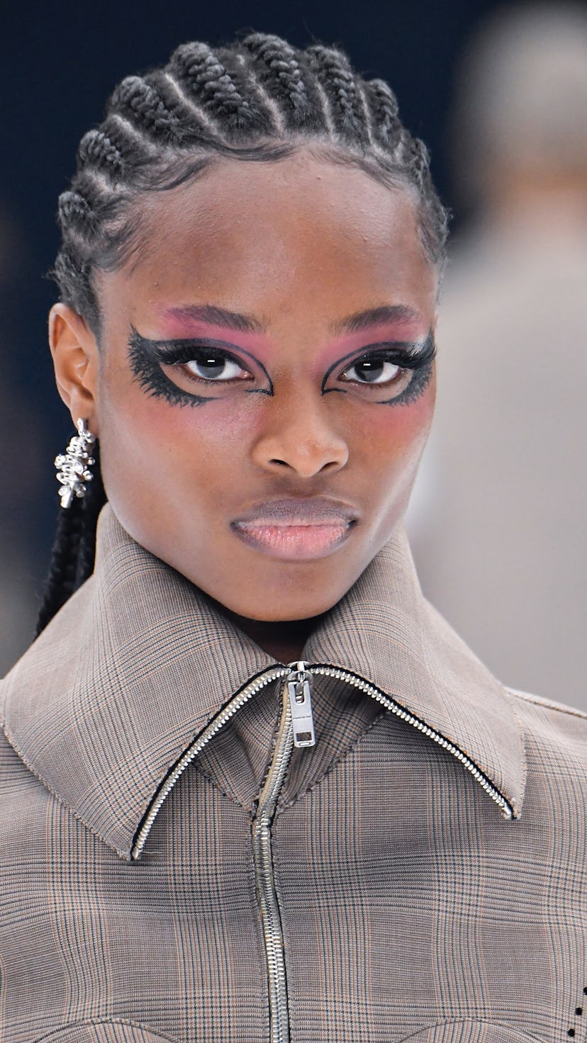 A model walks the runway during the Givenchy Ready to Wear Spring/Summer 2022 fashion show as part o...