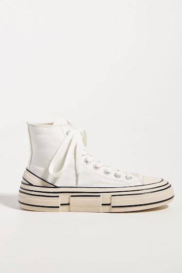 white high-top sneakers