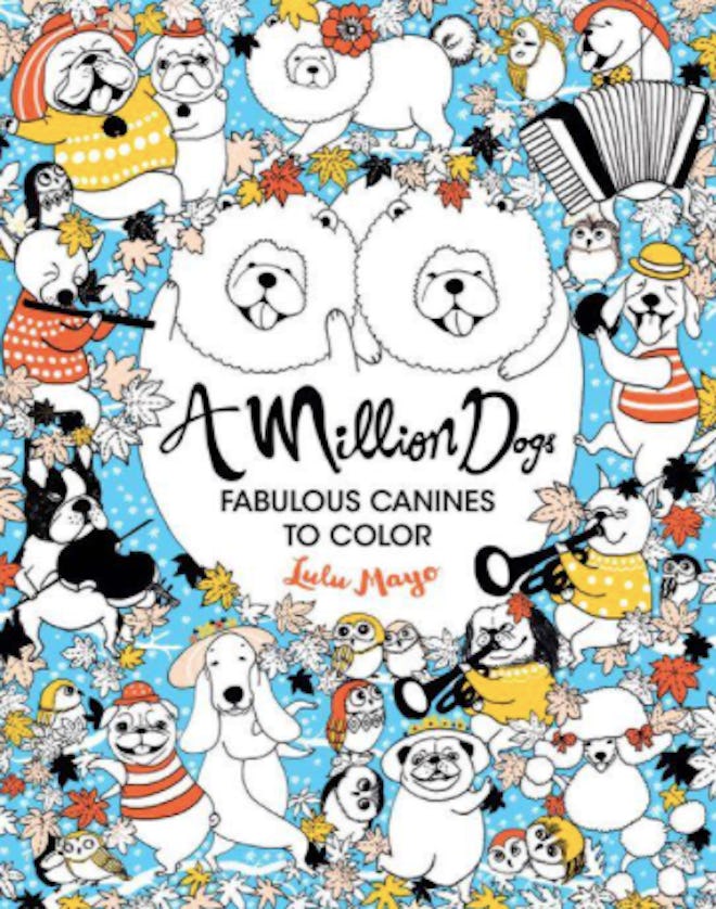 A coloring book of dog illustrations
