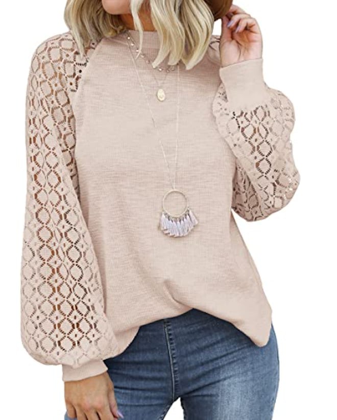 MIHOLL Lace Sleeve Blouse
