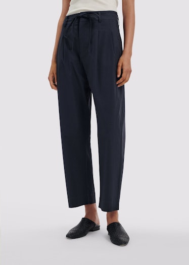 cropped navy pants