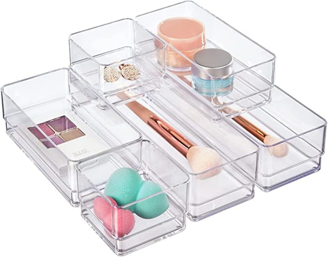 STORi Clear Vanity and Desk Drawer Organizers (6-Piece)