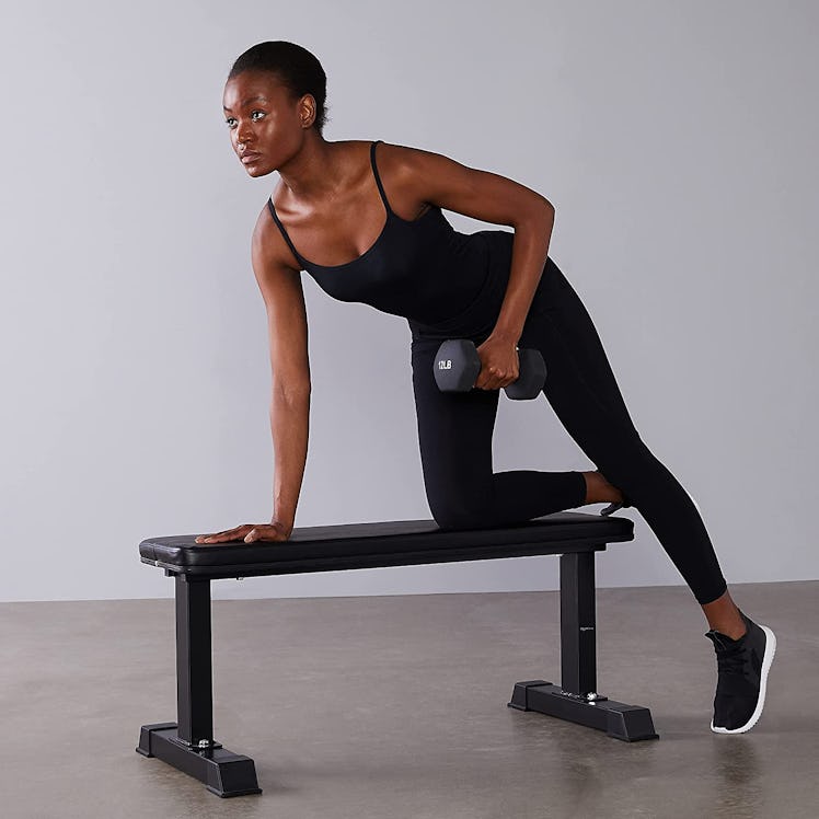 Amazon Basics Flat Weight Workout Exercise Bench
