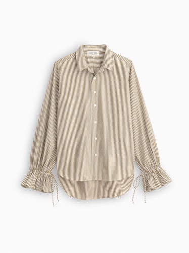 striped collared shirt